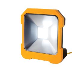 MAX 110V LED task light with socket front view lit showing 2000 lumen output | CMT Group UK