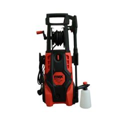MAX 165 bar industrial pressure washer 2200W red and black full unit with foam cannon front view | CMT Group UK