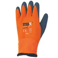 MAX Thermal Foam Latex Waterproof Gloves - EN511 Cold Weather Protection orange glove front | CMT Group