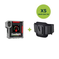 Dustlight Workforce 5 Kit personal dust monitor and Klick Fast armband bundle for five workers | CMT Group UK