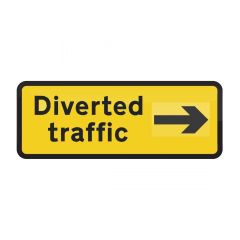 Small Plate Only - Diverted Traffic (reversible arrow)