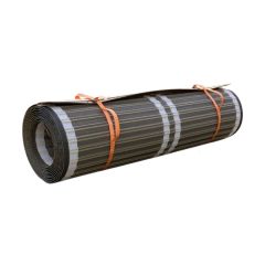 Mobi-Mat construction site safety path rolled mat showing 3D non-slip surface texture and white guidance stripes | CMT Group UK
