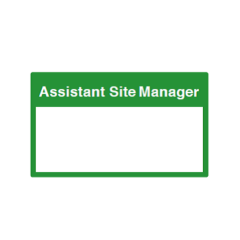 Site Sign - 3mm Correx - 297x420mm A3- Assitant Site Manager