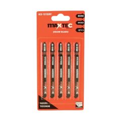 MAXTEC Bi-Metal Jigsaw Blade 100mm 10 TPI - Hardwood and MDF Cutting - Pack of 5 | MX-101BRF | CMT Group UK