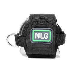NLG tape measure tether with yellow tape blade extended showing full tape function retained | CMT Group UK