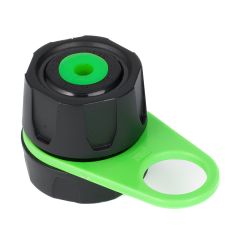 NLG spin tether black polymer body green rotating outer ring 360-degree screwdriver tether front view | CMT Group UK