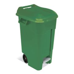 Pedal-Operated Wheeled Dustbin - 240 Litre - Green