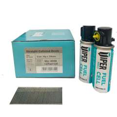 Viper Straight Stainless Steel Brad Nails & Fuel Pack