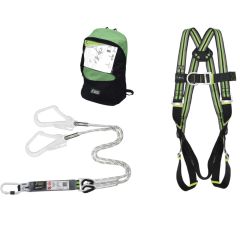 Crane Boom Fall Arrest Kit - Forked Kernmantle Lanyard and Harness with Backpack | CMT Group UK