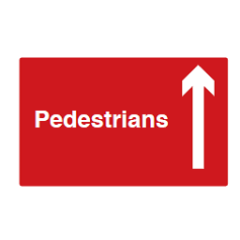  Pedestrians Arrow Up Sign - PVC