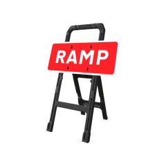 RA1 Plastic Quick Fit Frame & Sign - 1050x450mm Rectangle - RAMP