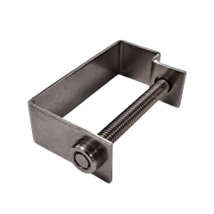 Stainless Steel C Clip for 50mm Grating c/w Fixing Bolt
