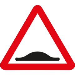 Metal Triangle Plate Sign Humps Ahead 750mm