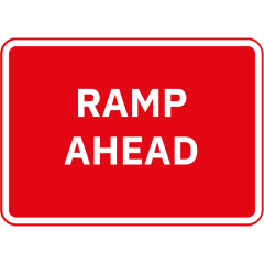 Ramp Ahead Metal Road Sign - 1050mm x 750mm