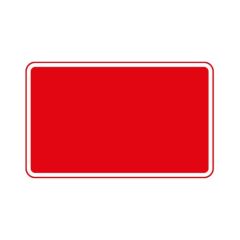 Metal Road Sign Plate Only - 1050x450mm Red