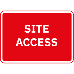 Site Access Metal Road Sign - 1050mm x 750mm