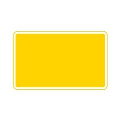 Metal Road Sign Plate Only - 1050x450mm Yellow