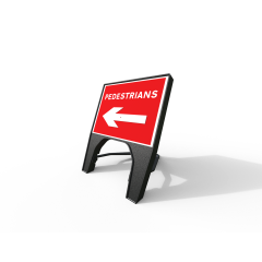 Plastic Q Sign - 600mm x 450mm Rectangle - Pedestrian Reversible Arrow