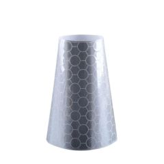 White prismatic reflective replacement sleeve for 450mm traffic cone full view | CMT Group UK