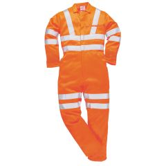 Hi-Vis Poly Cotton Coverall - Orange