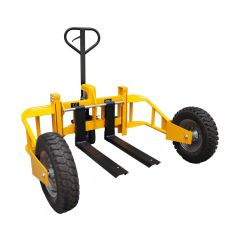 Rough terrain pallet truck pneumatic front wheels solid rear wheels | CMT Group UK