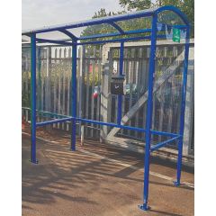 4-Person Smoking Shelter Galvanised Finish - 2m x 1m x 2.2m