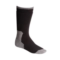 Extreme Cold Weather Thermal Socks – Anti-Fungal & Anti-Odour – Dual Layer Wool Insulated black and grey thermal work sock side profile | CMT Group
