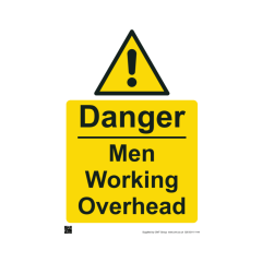 Site Sign - 3mm Correx - 420x594mm - Men working overhead