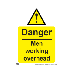 Site Sign - 3mm Correx - 210x297mm A4 - Men working overhead