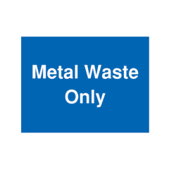 Site Sign - 3mm Correx - 420x594mm - Metal Waste Only