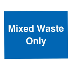Site Sign - 3mm Correx - 297x420mm A3 - Mixed Waste Only