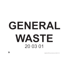 Site Sign - 3mm Correx - 420x594mm - General Waste