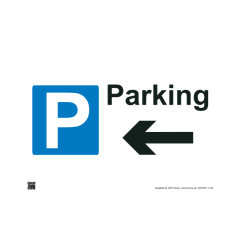 Site Sign - 3mm Correx - 297x420mm A3 - Parking Arrow Left