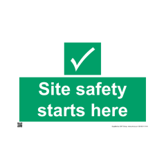 Site Sign - 3mm Correx - 420x594mm - Site Safety Starts Here