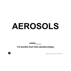 Site Sign - 3mm Correx - 297x420mm A3 - Aerosols Expiry