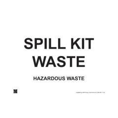 Site Sign - 3mm Correx - 297x420mm A3 - Spill Kit Waste