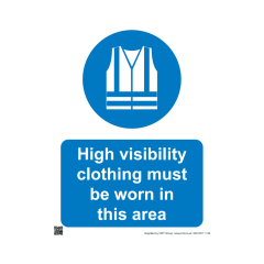 High vis clothing must be worn 297x420mm A3 - 3mm Correx