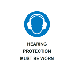 Site Sign - 3mm Correx - 210x297mm (A4) - Hearing protection must be worn