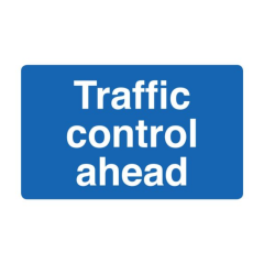 Site Sign - 6mm Correx - 594x841mm - Traffic control ahead