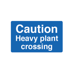 Site Sign - 6mm Correx - 594x841mm - Caution Heavy Plant Crossing