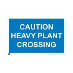 Site Sign - 3mm Correx - 420x594mm - Caution Heavy Plant Crossing