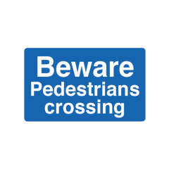 Site Sign - 3mm Correx - 420x594mm - Beware Pedestrians crossing