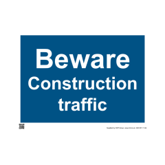 Site Sign - 6mm Correx - 594x841mm - Beware construction traffic
