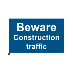 Site Sign - 3mm Correx - 420x594mm - Beware construction traffic