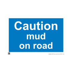 Site Sign - 3mm Correx - Caution mud on road - 420x594mm