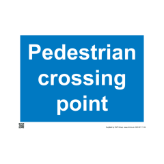 Site Sign - 6mm Correx - Pedestrian crossing point - 594x841mm (A1)