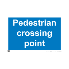 Site Sign - 3mm Correx - 420x594mm - Pedestrian crossing point