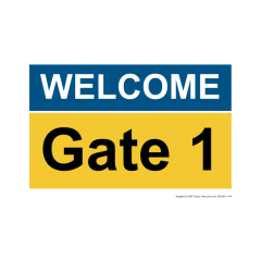 Site Sign - 3mm Correx - Welcome Gate 1 - 210x297mm (A4)