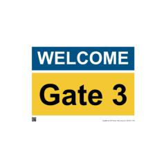 Site Sign - 3mm Correx - Welcome Gate 3 - 210x297mm (A4)