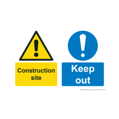 Site Sign - 3mm Correx - Construction Site, Keep Out - 210x297mm (A4)